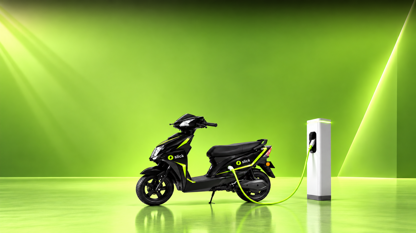Slick Electric scooter charging